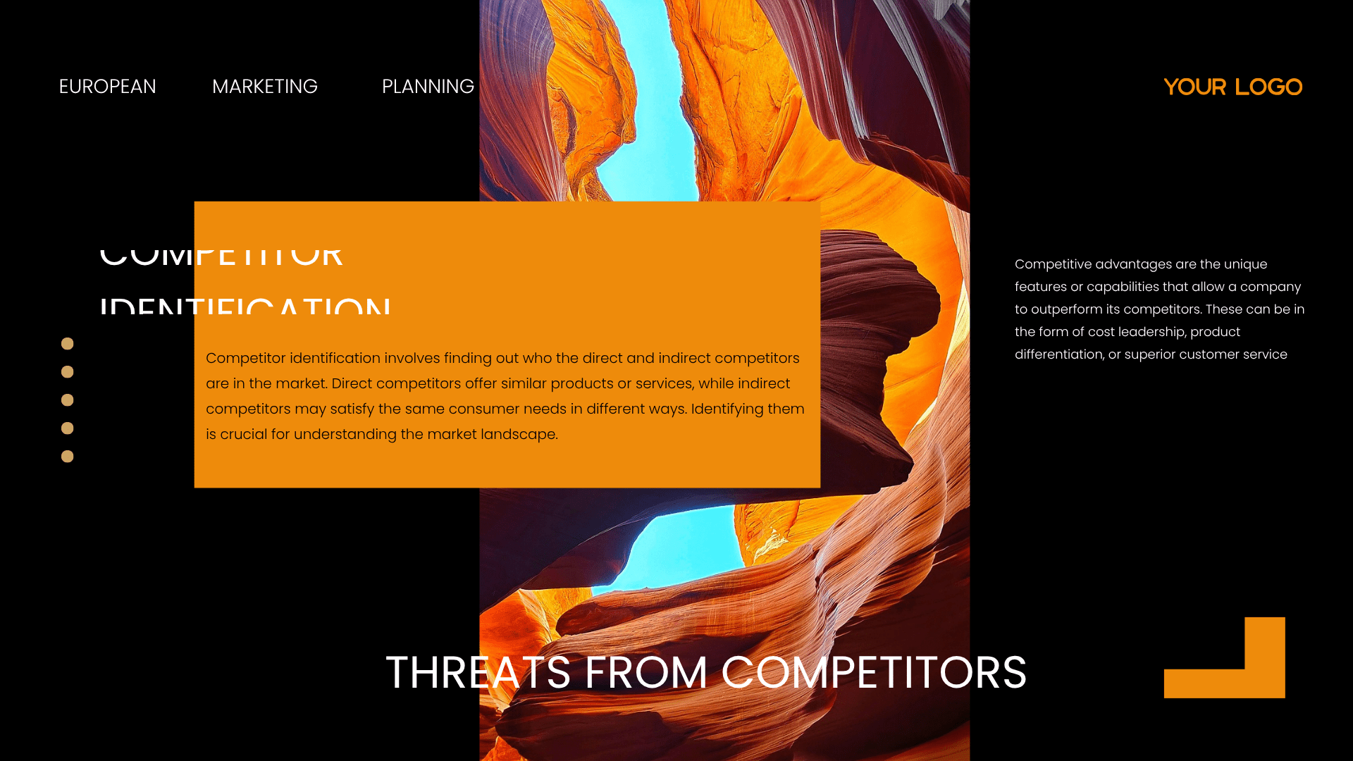 Example slides for marketing presentation​