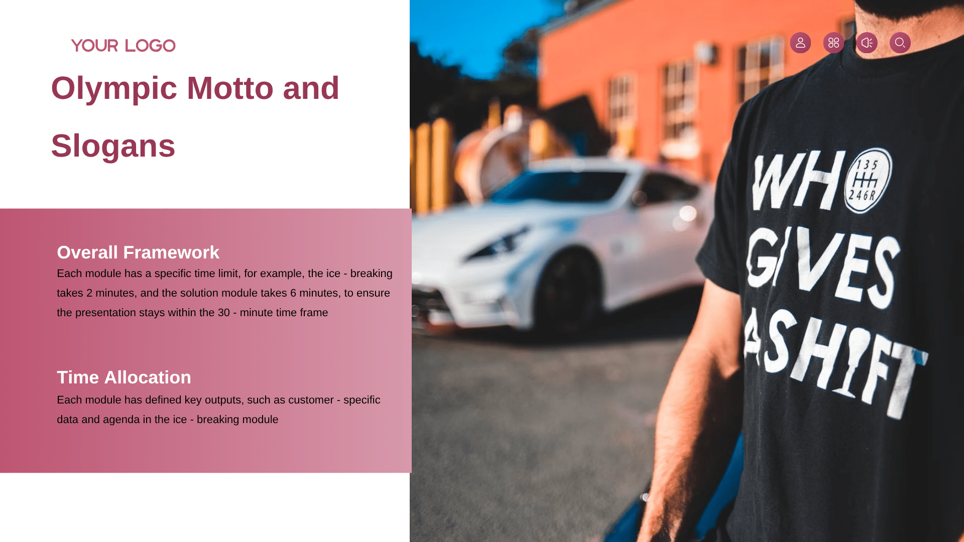 Example slides for marketing presentation​
