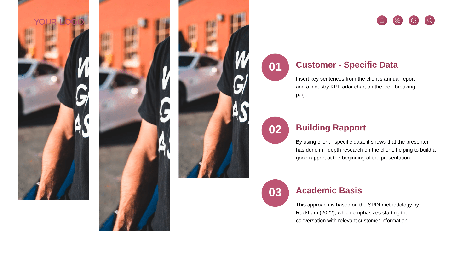 Example slides for marketing presentation​