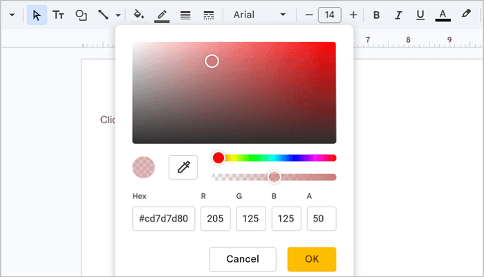 adjust opacity level