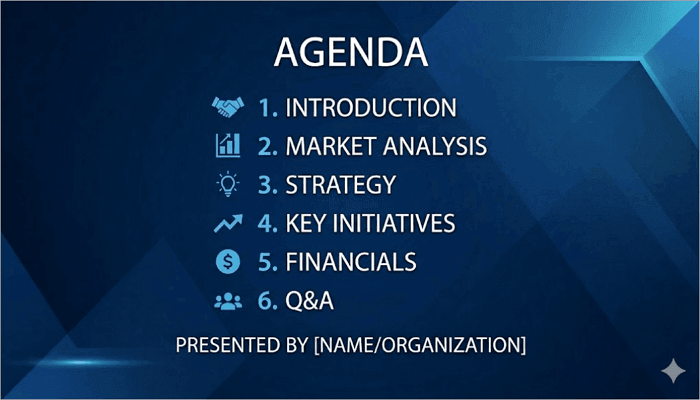 agenda slide
