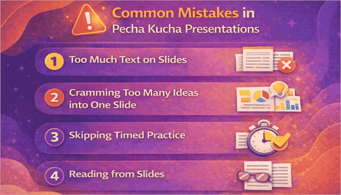 common mistakes in pecha kucha presentations