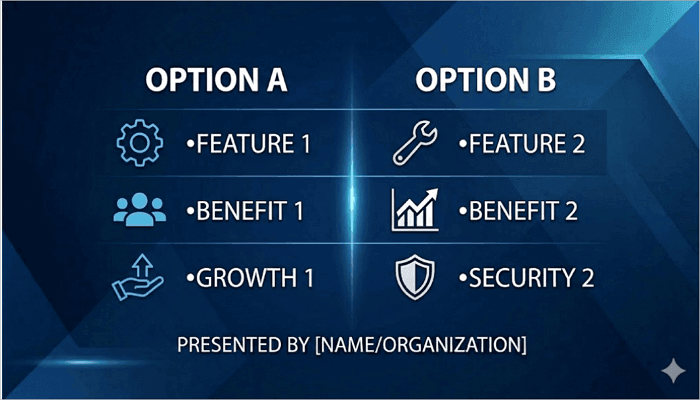 comparison slide