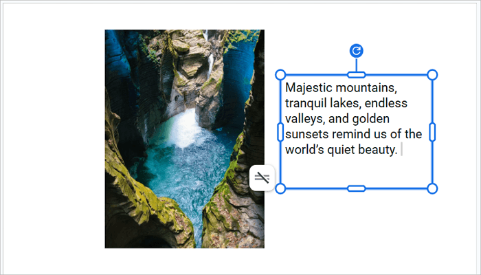 drag or arrow keys to move image