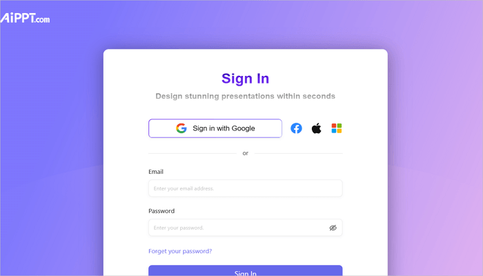 get started on aippt