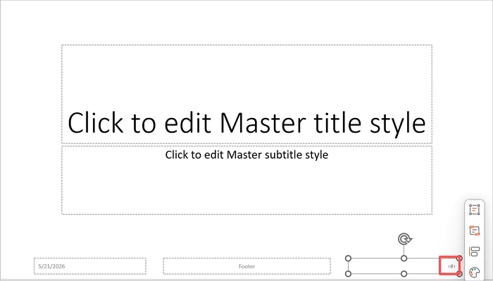locate the slide number placeholder