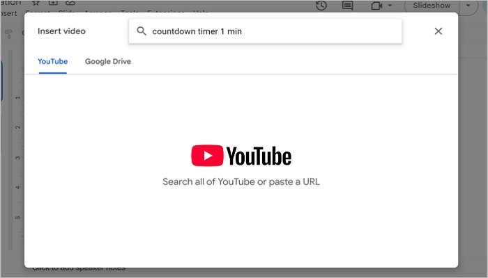 search countdown or upload