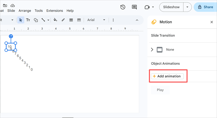 select first box add animation