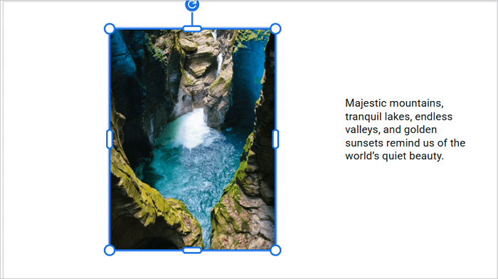 select image to show handles