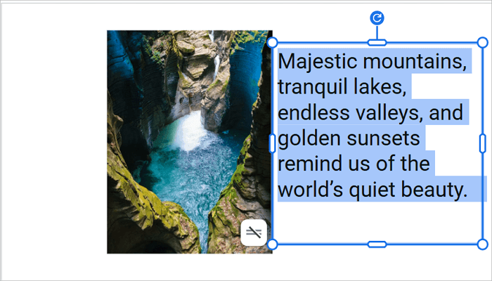 select text press ctrl a