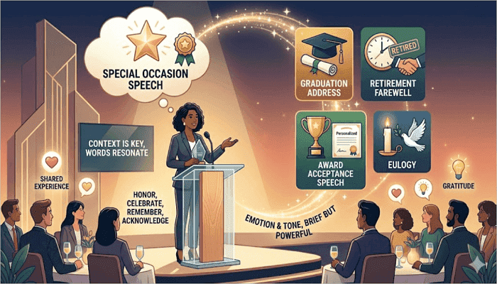 special occasion ceremonial speech