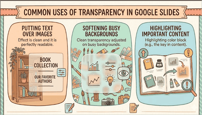 transparency in google slides and common uses