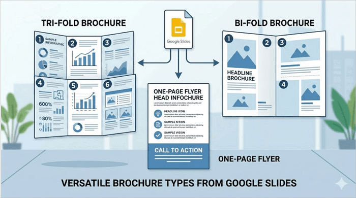 types of brochures you can create in google slides
