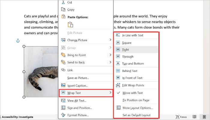 upload images and enable wrap