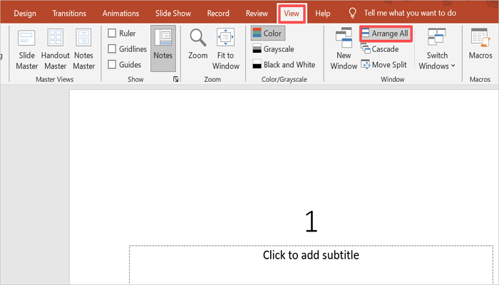 use view arrange all