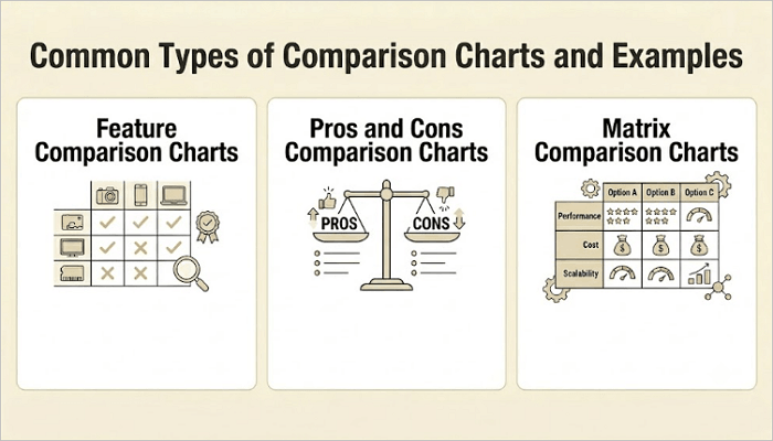 common types of comparison charts
