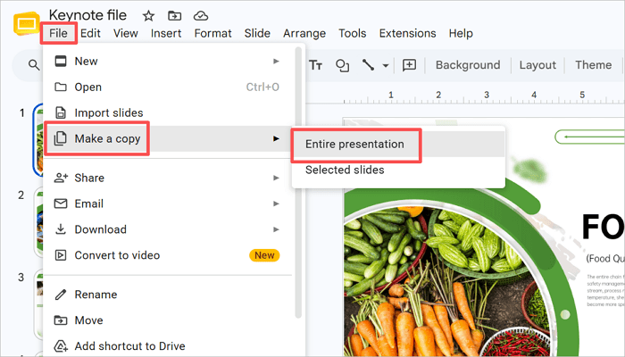 copy the file