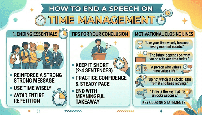 end a speech on time management