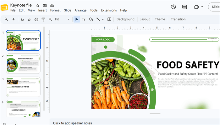 review the converted file