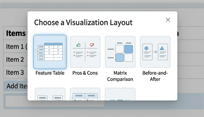 select the right chart format