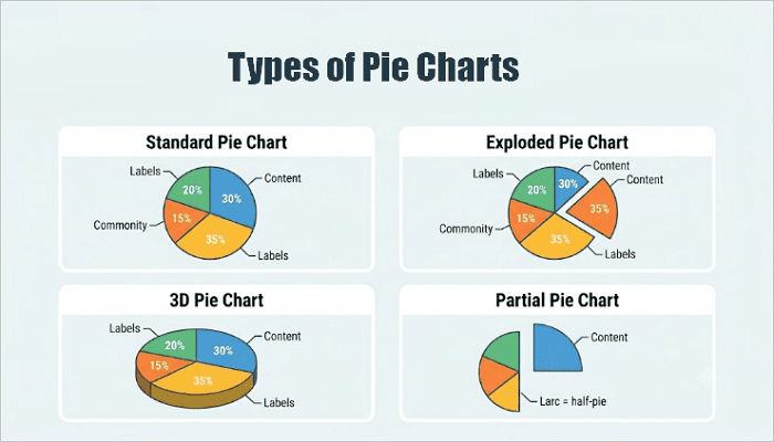 types of pie charts