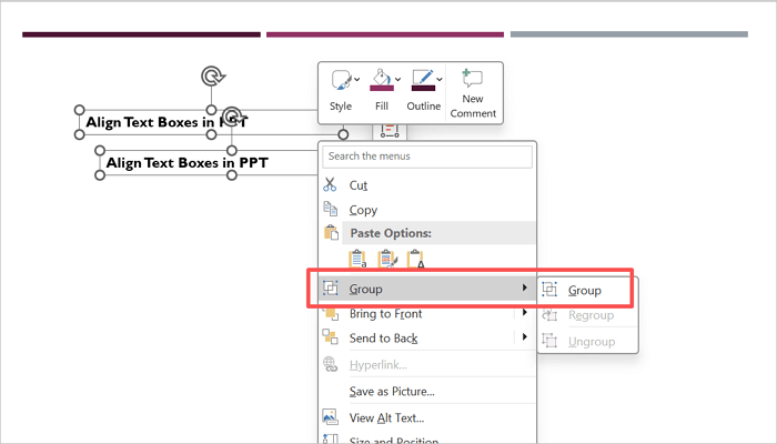 use group option