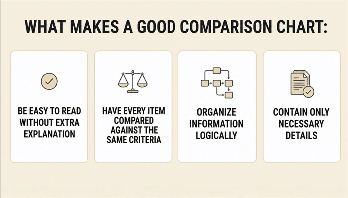 what makes a good comparison chart