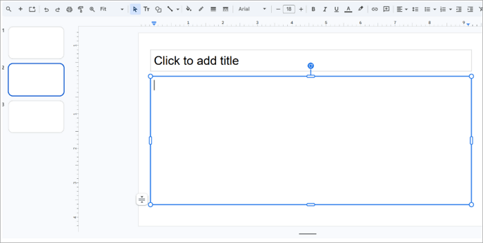 1 click inside text box