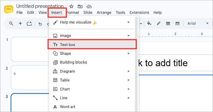 1 creat new text box