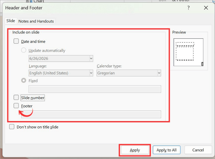 1 remove footer from selected slides