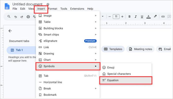 2 click symbols equation