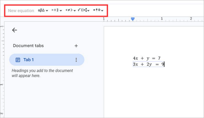 3 use equation toolbar