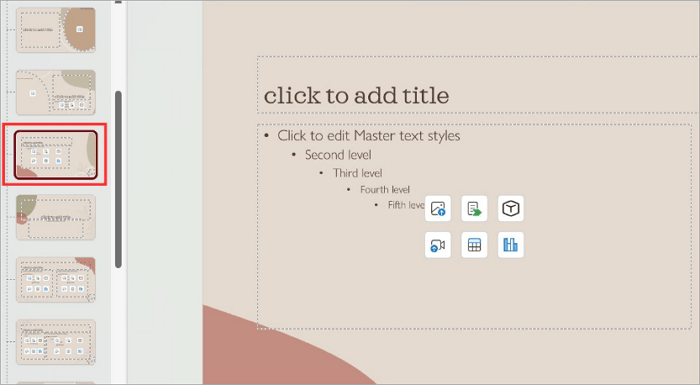 4 choose slide layout
