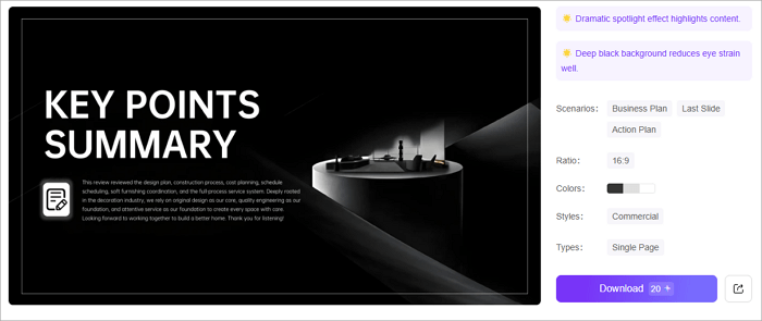 4 takeaways presentation slide