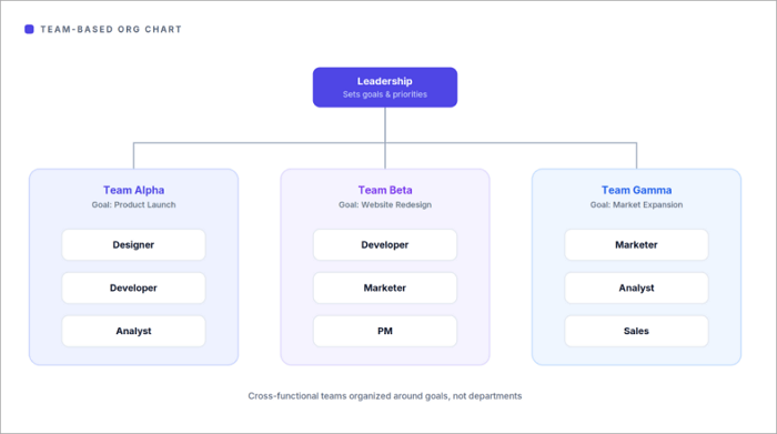 5 team based organizational charts