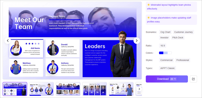 7 meet our team profile slides