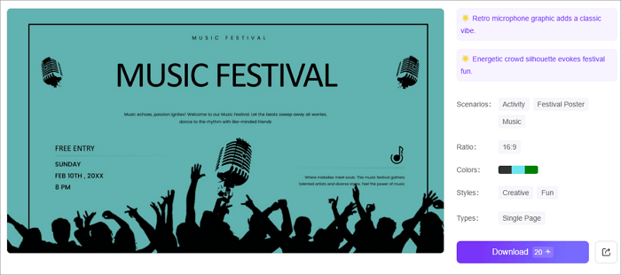 9 music festival poster