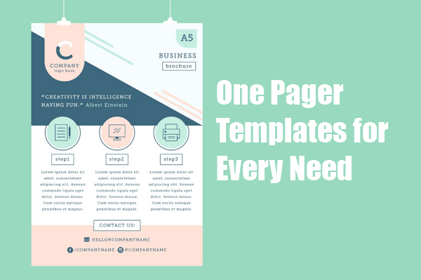 one pager templates
