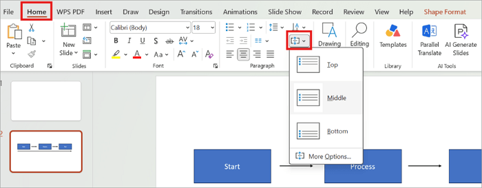 5 distribute text