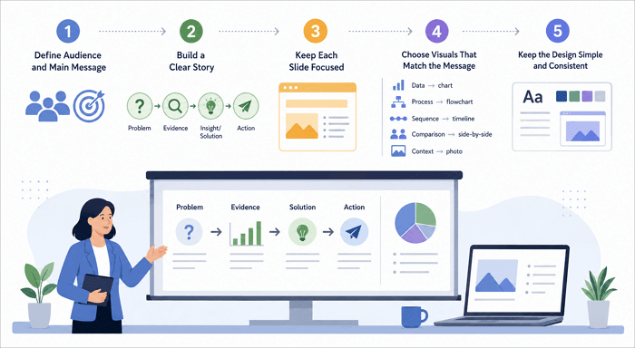 create visual presentation