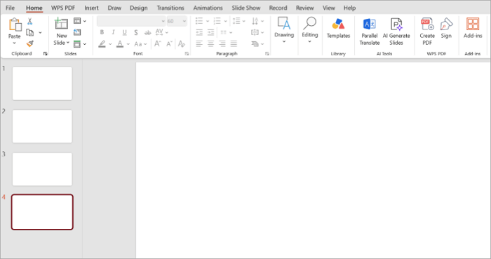 1 create blank slides