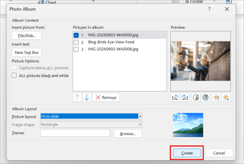 5 create slideshow