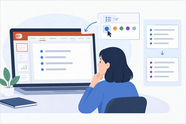 powerpoint bullet points color