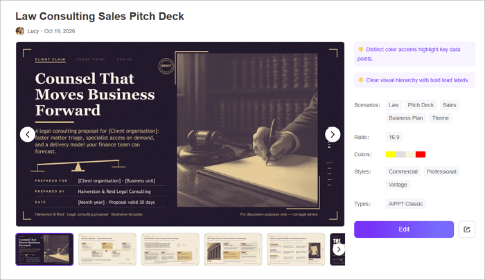 3 law consulting sales pitch