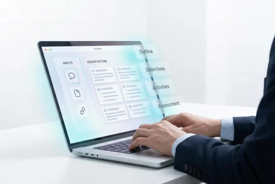 generate lesson outlines from content
